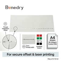 Papier de sécurité 90g A4 anti-contrefaçon, imperméable pour documents de sécurité, certificats, billets, emballages, impression, fourniture d'usine