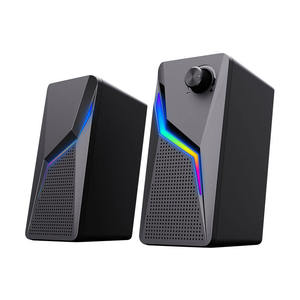 ลำโพงมินิ 2.0 สำหรับขายส่ง อุปกรณ์เสริมพีซี ไฟสำหรับเกมเมอร์ AUX 20 ลำโพงแบบพกพาตั้งโต๊ะ USB RGB แบบมีสาย สำหรับคอมพิวเตอร์พีซี เล่นเกม - Product Image 5