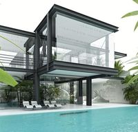Porte coulissante pliante extérieure en aluminium à isolation thermique pour véranda ou serre en verre