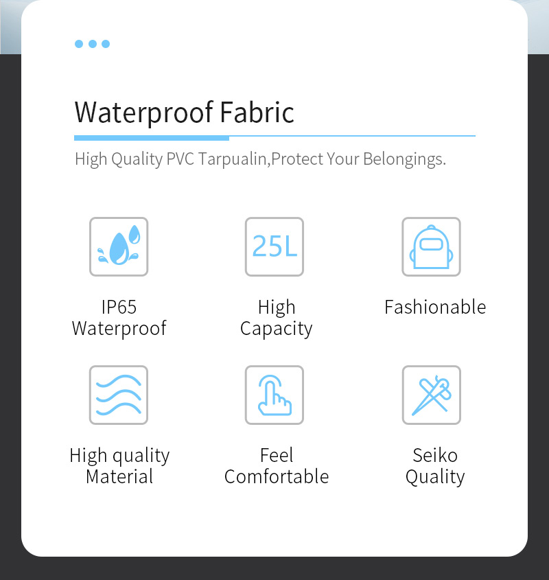 Wholesale Waterproof Rolltop Backpack Manufactures China Custom Hiking Waterproof Backpack