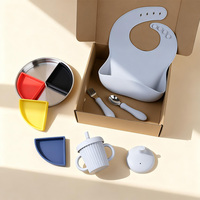 Fabricants de vaisselle en acier inoxydable 304 sans BPA, antidérapante, en métal, assiettes en silicone pour bébés et enfants, ensemble de repas