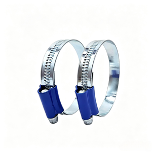 Abrazadera de Manguera Tipo Británico con Cabeza Azul, de Acero al Carbono Galvanizado, para Tuberías - Product Image 1
