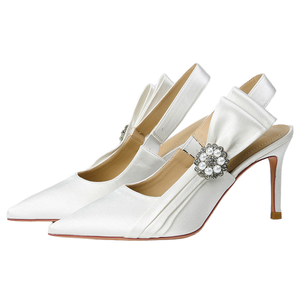 <span class=keywords><strong>Sandali</strong></span> Eleganti da Sposa 2025 per <span class=keywords><strong>Donna</strong></span> - Scarpe <span class=keywords><strong>Bianche</strong></span> a Punta per Matrimoni e Feste - Product Image 2