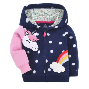 Manteau d'hiver pour enfants garçons et filles cardigan à fermeture éclair haut à capuche bébé <span class=keywords><strong>veste</strong></span> polaire - Product Image 2
