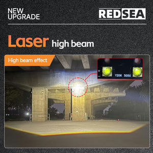 ไฟตัดหมอกโปรเจคเตอร์ LED สามสี Redsea Universal ขนาด 3 นิ้ว 12000LM แบบ Bi LED H4 12V 24V พร้อมเลเซอร์ สำหรับรถยนต์ - Product Image 4