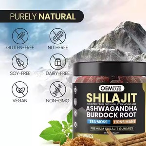 Gomitas de Shilajit Puro 5 en 1 con Ashwagandha, Raíz de Bardana, Melena de León y Musgo Marino, Suplemento Energético con Más de 105 Minerales Traza - Product Image 3