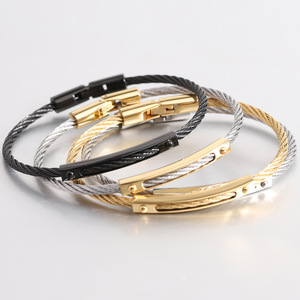 Pulsera Minimalista de Acero de Titanio con Cable de 5mm, Geométrica, Abrible, Joyería de Moda, Regalo para Mujer - Product Image 1