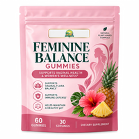 Gummies Premium Équilibre Féminin Saveur Ananas Hawaïen – Soutien Quotidien pour la Flore Intime Féminine, l'Équilibre du pH et la Défense Immunitaire