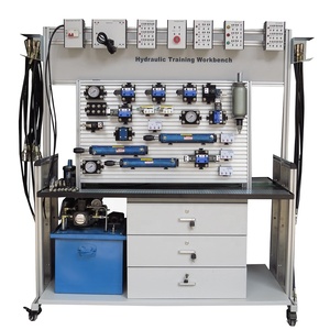 Banc de travail électrohydraulique pour la formation, équipement didactique double face pour l'éducation en laboratoire scolaire, équipement de formation hydraulique - Product Image 1