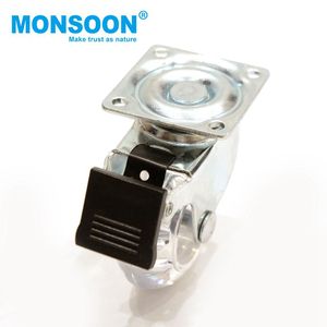 MONSOON 2/3 polegada Móveis rodízio rodas trole substituição bloqueio interno giratória PU roda rodízio móveis para móveis - Product Image 4