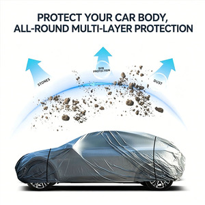 Housse de protection intégrale pour voiture de haute qualité, épaisse, en PEVA, imperméable, protection personnalisée contre les IR et les UV, intérieur/extérieur, PE recyclé, Carclean - Product Image 2