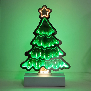 Giao Hàng Nhanh Cha Giáng Sinh Trang Trí Chiếu Sáng 3D Infinity Gương Dropshipping Neon Dấu Hiệu Tùy Chỉnh - Product Image 2