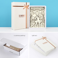 Jeux Nier Automata boîte à lumière découpée en papier, décoration de la maison lampe LED veilleuse cadeau personnalisé ASB cadre photo en plastique