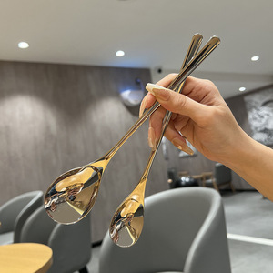 304 Stainless Steel Stirring <b>Spoon</b> Long Handle Reusable Kitchen <b>Coffee</b> <b>Spoon</b> - Product Image 1