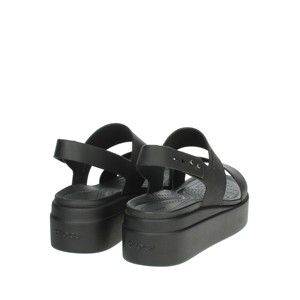 Sandali neri con tacco 206453 con punta aperta e Peep Toe traspirante in altezza per la primavera e l'estate con soletta in gomma - Product Image 3