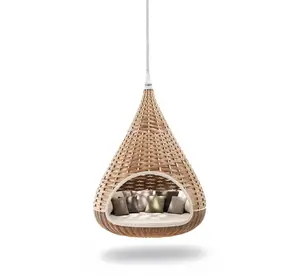 Wholesale Outdoor Home Luxury Furniture Garden Swing Hanging Rattan Sofa Patio Set