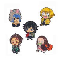 Bán Buôn Dễ Thương Phim Hoạt Hình Anime Demon Slayer Mềm Men Kim Loại Pin