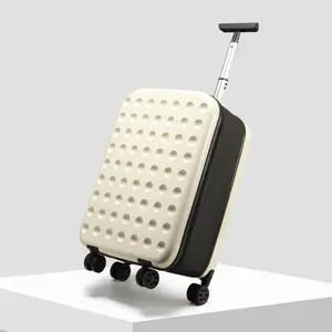 Glam 24 "japon seçkin Tsa kilit seyahat çantaları arabası bagaj binmek katlanabilir hafif bavul
