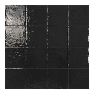 Piastrella Nera Fiji 15 X 15 Cm, Spessore 8,5 Mm, Finitura Lucida, Bordi Irregolari - Product Image 2