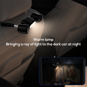 Ventilador de coche universal MEMO G12 de 3 velocidades, mini, de doble cabezal, con luz LED, para el asiento trasero del coche. - Product Image 6