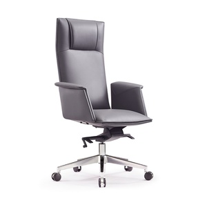 Silla de Oficina Giratoria Ergonómica de Lujo, Silla Ejecutiva de Cuero Genuino - Product Image 3