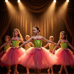 Vestido de Ballet con Tirantes Finos y Decoración de Flores 3D para Niñas, Traje Profesional para Actuaciones de Ballet y Danza Escénica - Product Image 4