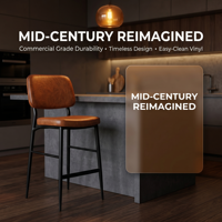 Chaises de bar modernes en cuir pour restaurants commerciaux, avec structure en fer, pour salles à manger, centres commerciaux, pubs, îlots de cuisine, maisons et hôtels
