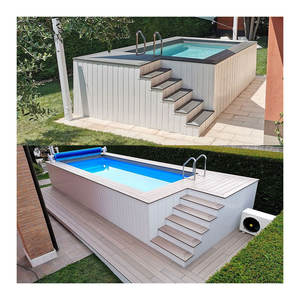 Piscina de fibra de vidrio para niños, tamaño pequeño, para exteriores, sobre el suelo, kit de piscina, lista para enviar - Product Image 1