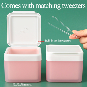 SUNSHING Factory Toner Pad Jar with Tweezer <b>Plastic</b> Cosmetic Skin Care <b>Containers</b> Cream Bottle Makeup Remover Cotton Storage Box - Product Image 5