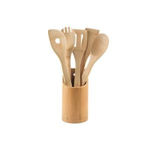 Ensemble d'ustensiles de cuisine MetalTex 5 pièces, ensemble d'outils de cuisine en bambou - Product Image 1