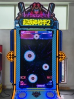 Machine de jeu d'arcade Super Shooter à monnayeur pour 2 joueurs, simulateur de tir avec écran de 75 pouces, en métal et plastique, certifiée CE