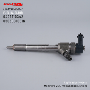 Inyector Common Rail 0445110342, Compatible con Mahindra Pik-Up Genio Scorpio 2.2 Turbo Diésel - Product Image 1