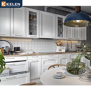 Kelen 2024 - Cocinas Modulares Blancas Brillantes, Diseño Bajo, Organizador de Lujo, Gabinetes de <span class=keywords><strong>Cocina</strong></span> Personalizados Estilo Shaker, Madera Maciza - Product Image 2