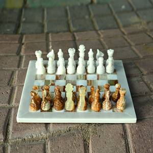 Jogos de Xadrez para Entretenimento Interno, Conjuntos de Xadrez de Mármore, Tabuleiro de Xadrez com Logotipo Personalizado, Xadrez de Mármore Quadrado de Alta Qualidade - Product Image 5
