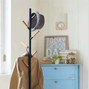 <span class=keywords><strong>เสา</strong></span>เดียวที่ทันสมัยชั้นวาง<span class=keywords><strong>หมวก</strong></span>แบบมัลติฟังก์ชั่นชั้นแขวนทำจาก<span class=keywords><strong>ไม้</strong></span>เหล็กสำหรับผู้ใหญ่ชั้นวางห้องนั่งเล่นแบบตั้งพื้น - Product Image 4