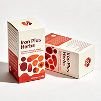 Boîte en papier pliable sur mesure, 15 pièces, respectueux de l'environnement, produit pour les compléments alimentaires