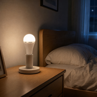 Ampoule LED d'urgence portable intelligente E27 B22 9W 12W AC165-265V pour la maison et le camping en plein air