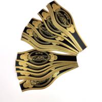 Etiquette de luxe gaufrée 3D pour cigare cubain Bande de cigare adhésive gaufrée pour feuille d'or