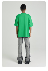 Nouvelle Arrivée 2026 T-shirt Homme Col Rond en Pur Coton Coupe Ample Couleur Unie Anti-boulochage Style Vintage Américain Décontracté - Product Image 6