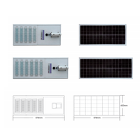 Farola Solar Integrada para Exteriores, IP65 Impermeable, LED, Alimentación AC/DC/Batería, Aleación de Aluminio, Certificación CE, Control por Aplicación (5 Años de Garantía)