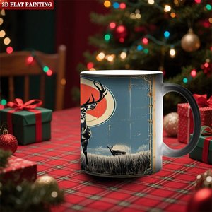 Blank Mug Frosted Black 11oz Heat Sensitive Custom Art <b>Ceramic</b> <b>Cup</b> - Product Image 2