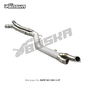 Tuyau intermédiaire avec isolation thermique pour BMW M3/M4 G80/G82/G83 3.0T 2021-2025, tuyaux d'échappement en acier inoxydable Boska 101 mm - Product Image 2