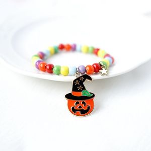 Pulsera de cuentas con dijes de Halloween, estilo chic y punk, con motivos de calabaza, fantasma, murciélagos y muerte, para fiestas infantiles - Product Image 6