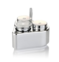 Tête vibrante avec pot de crème à batterie Emballage cosmétique unique pour fabricant de crème pour les yeux Récipient cosmétique Pmma
