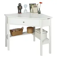 Белый угловой стол, треугольный туалетный столик с ящиком, домашний офисный стол компьютерная рабочая станция