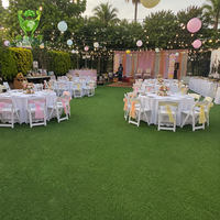 Gazon artificiel commercial de 15 mm, rouleau de couverture de sol, tapis de gazon synthétique pour le camping, les mariages, les zones de loisirs en plein air