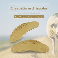Semelles orthopédiques en peau de mouton véritable, demi-longueur, soutien de la voûte plantaire, absorbant la transpiration, semelles confortables pour soulager la douleur au pied