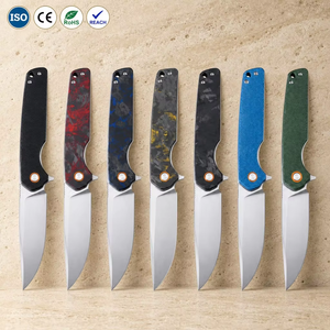 Couteau pliant GT961, lame D2, manche Mikata et fibre de carbone, couteau de poche pour extérieur, camping, chasse, survie, outils EDC - Product Image 1