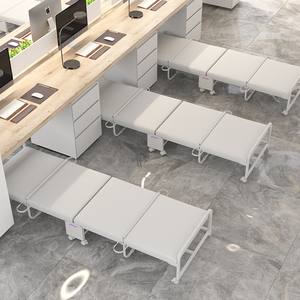 Folding Rollaway <strong>Bed</strong> <strong>Single</strong> Steel Frame Portable Office Nap <strong>Bed</strong> With Mattress Space Saving Guest <strong>Bed</strong> For Home Dorm Office - Product Image 5
