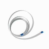 Cable flexible plano de película FFC de 1,0mm personalizado, cable plano blanco y azul con cabezal de carcasa de cable, categoría de producto